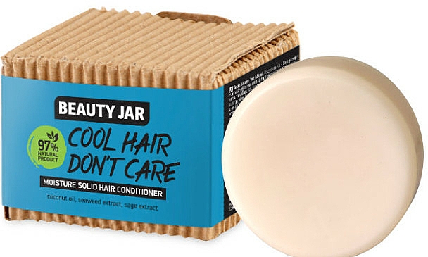 Feuchtigkeitsspendende feste Haarspülung mit Kokosnussöl, Algen- und Salbei-Extrakt - Beauty Jar Cool Hair Don`t Care Moisture Solid Hair Conditioner — Bild N1