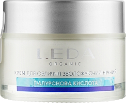 Feuchtigkeitsspendende Gesichtscreme für die Nacht mit Hyaluronsäure und Präbiotikum - Leda Night Moisturizing Face Cream — Bild N2