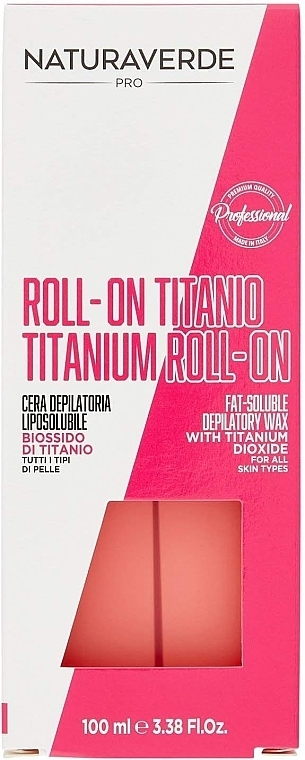 Breiter Roll-on-Wachsapplikator für den Körper - Naturaverde Pro Titanium Roll-On Fat Soluble Depilatory Wax  — Bild N2