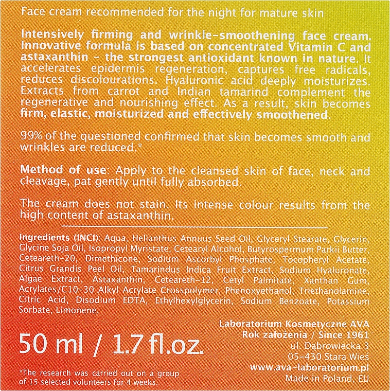 Pflegende Nachtcreme mit Vitamin C - Ava Laboratorium C+ Strategy Pro-intensive Nourishment Face Cream — Bild N3