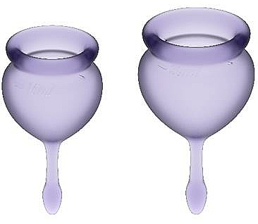 Set Menstruationstassen violett 2 St. - Satisfyer Feel Good Menstrual Cups Lila — Bild N1