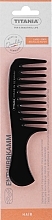 Düfte, Parfümerie und Kosmetik Haarkamm mit Griff 14,5 cm schwarz - Titania