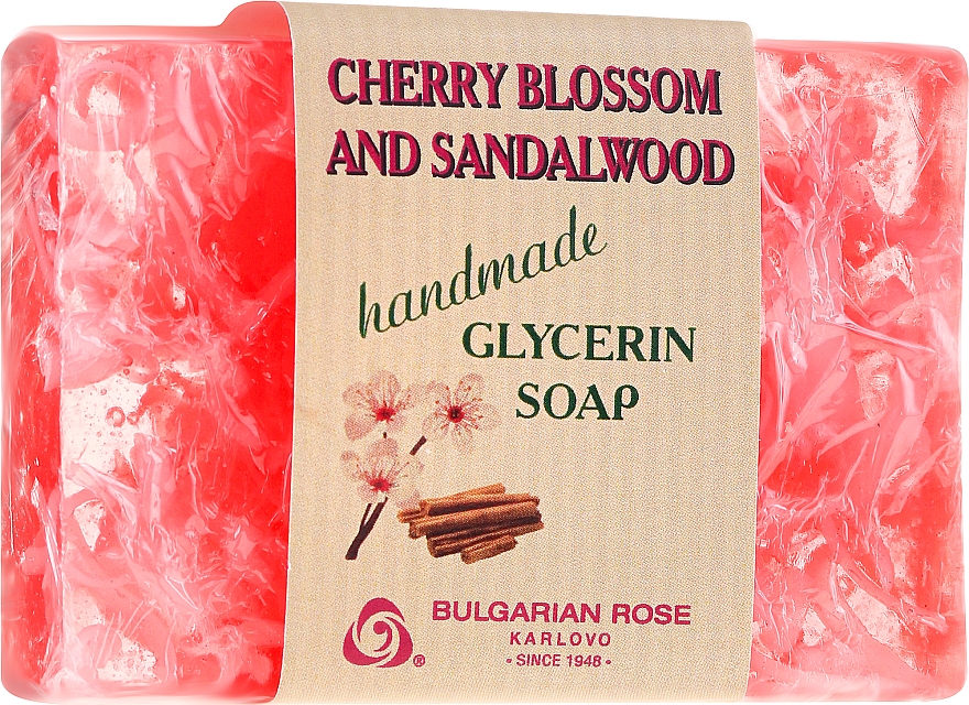 Glycerinseife Kirschblüte und Sandelholz - Bulgarian Rose Green Cherry Blossom & Sandalwood Soap — Bild N1