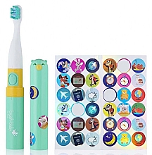 Düfte, Parfümerie und Kosmetik Elektrische Zahnbürste mit Aufklebern grün - Brush-Baby Go-Kidz Pink Green Toothbrush 