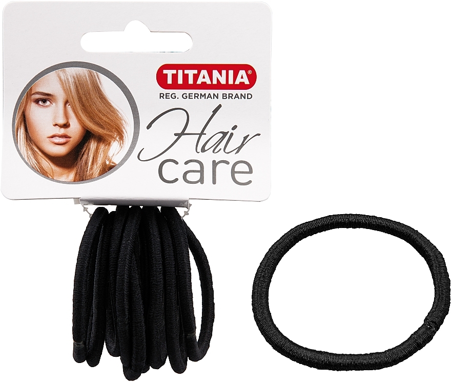 Haargummis schwarz 4 mm 9 St. - Titania — Bild N1