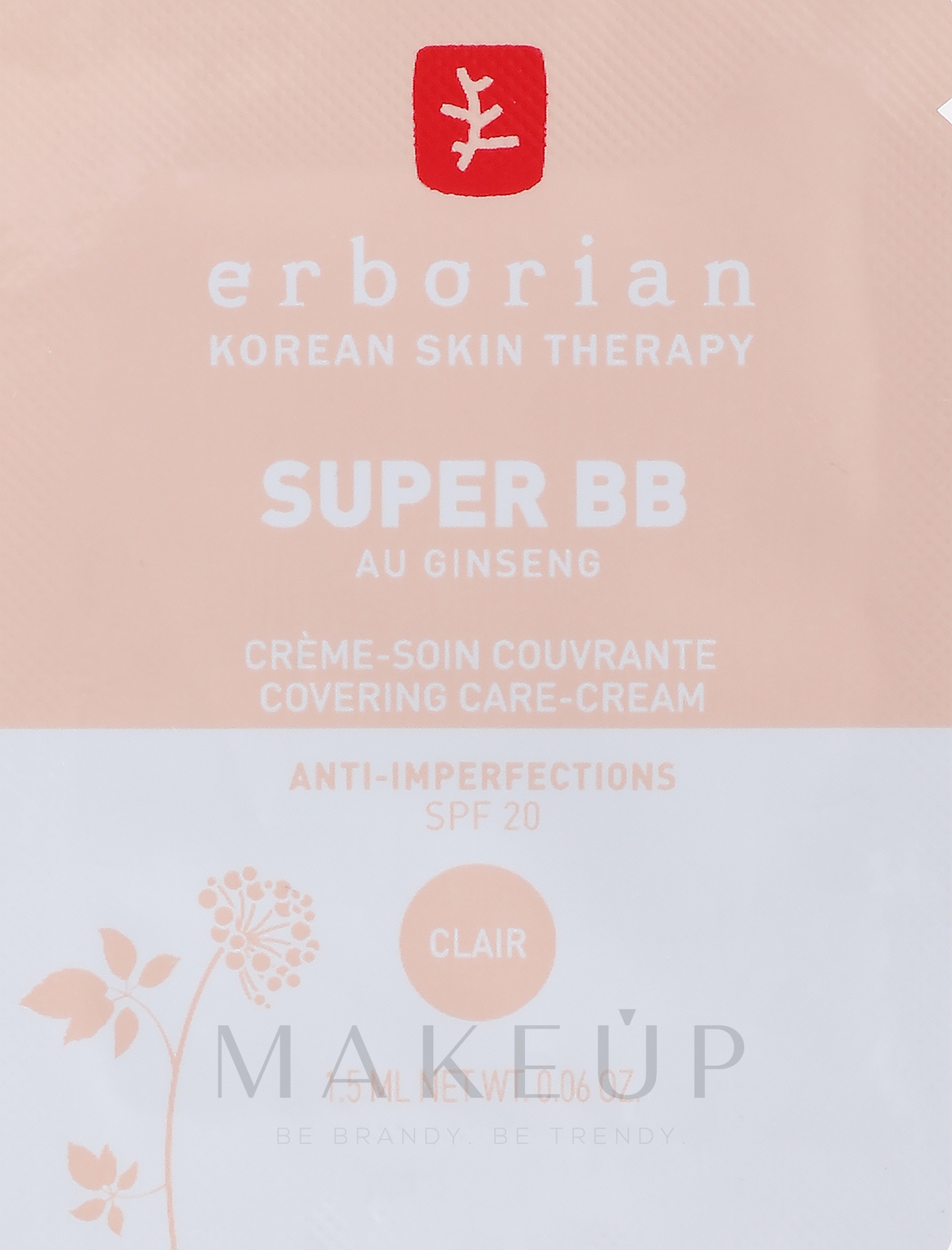 Erborian Super BB Ginseng (Probe) - BB-Creme für das Gesicht — Bild Clair