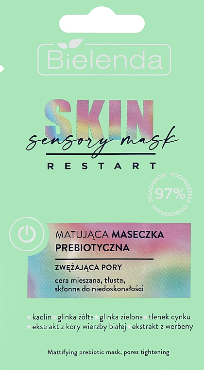 Mattierende Gesichtsmaske mit Präbiotika - Bielenda Skin Restart Sensory Mattifying Prebiotic Mask — Bild N1