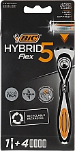 Düfte, Parfümerie und Kosmetik Rasierer Flex 5 Hybrid mit 4 Ersatzklingen - Bic