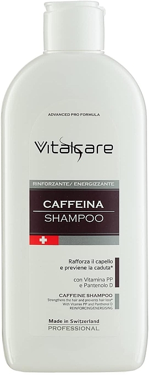 Haarstärkendes Shampoo - Vitalcare Professional Made In Swiss Caffeine Shampoo — Bild N1
