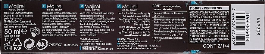 Permanente Haarfarbe - L'Oreal Professionnel Majirel Cool Cover — Bild N3