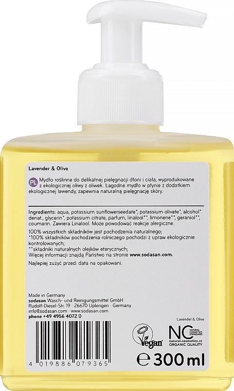 Flüssigseife Olive und Lavendel - Sodasan Liquid Lavender-Olive Soap — Foto N4