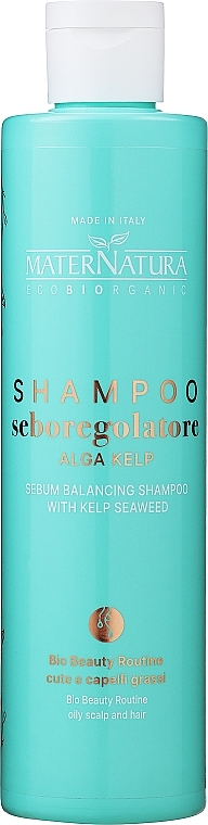 Talgregulierendes Shampoo - MaterNatura Sebum Balancing Shampoo With Kelp Seaweed — Bild N1