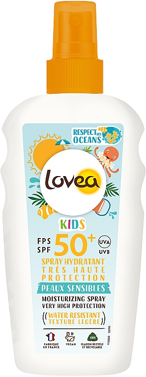 Sonnenschutzspray für Kinder SPF50+ - Lovea Kids Moisturizing Spray SPF50+ Very High Protection — Bild N1