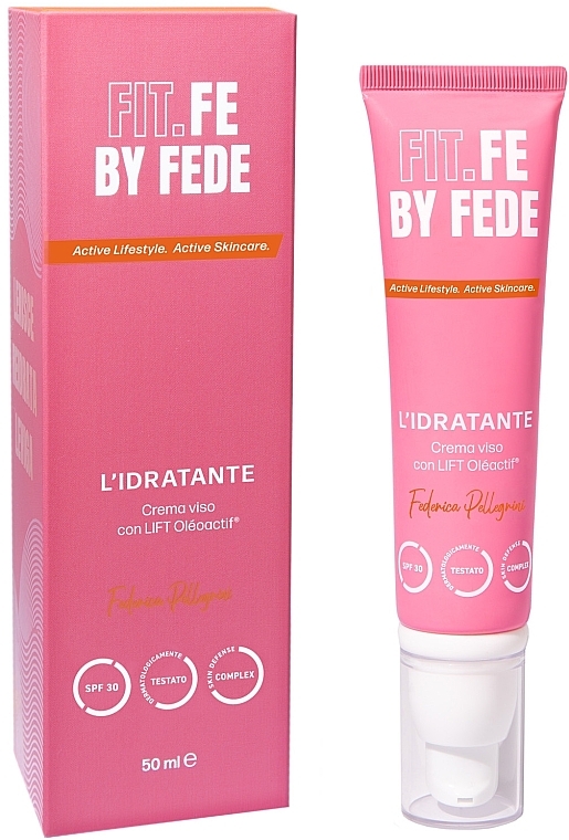 Feuchtigkeitsspendende Gesichtscreme - Fit.Fe By Fede The Hydrator Face Cream With Lift Oleoactif SPF30 — Bild N1