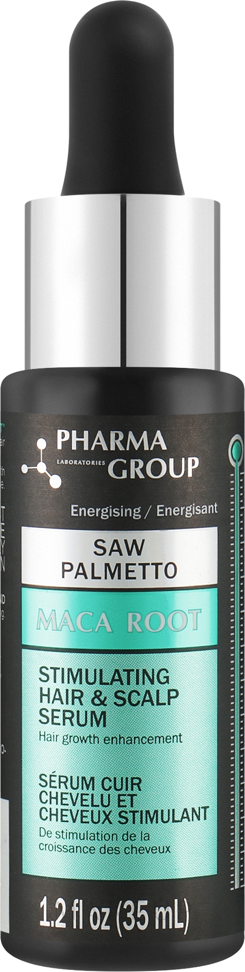 Stimulierendes Serum - Pharma Group Laboratories Saw Palmetto + Maca Root Hair & Scalp Serum — Bild 35 ml