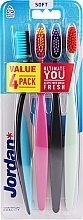 Düfte, Parfümerie und Kosmetik Zahnbürste weich schwarz, rosa, mint 4 St. - Jordan Ultimate You Soft Toothbrush