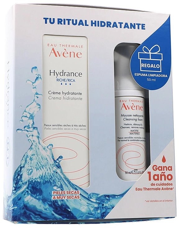Set - Avene Hydrance Rich (cr/40ml + cleans/foam/50ml) — Bild N1