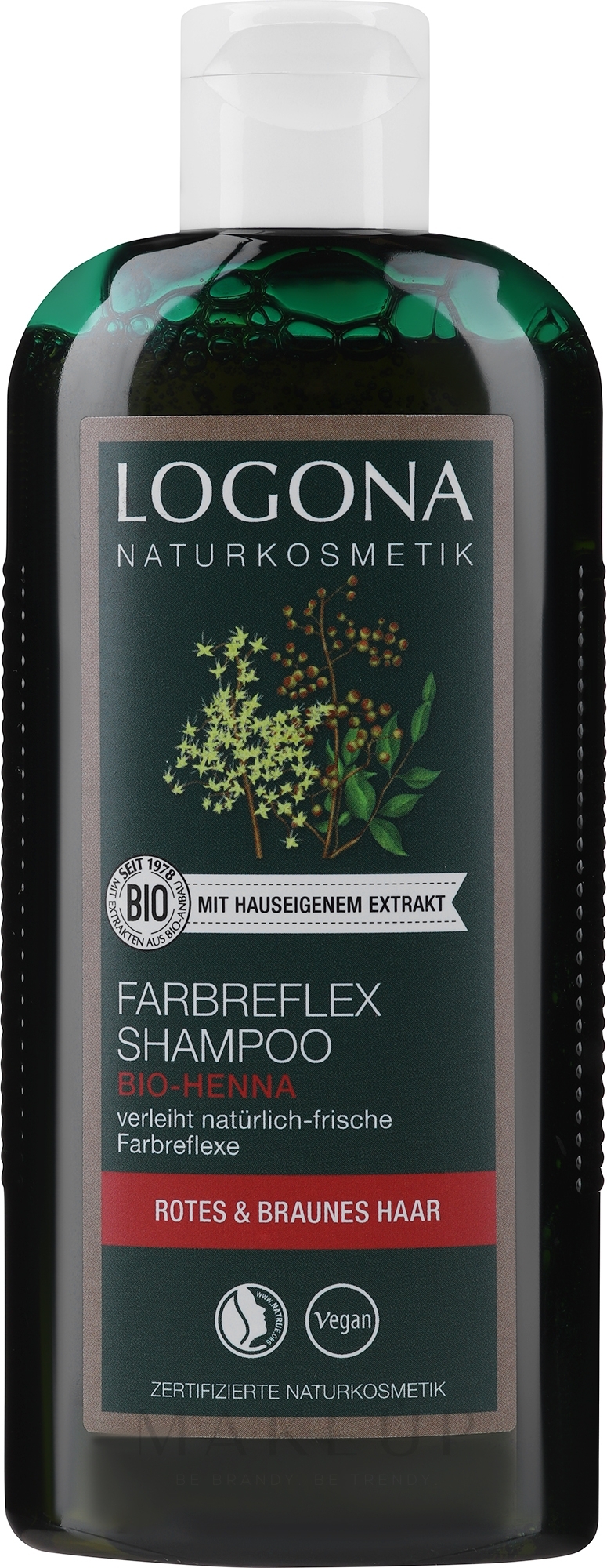 Shampoo für gefärbtes rotbraunes Haar - Logona Hair Care Color Care Shampoo — Bild 250 ml