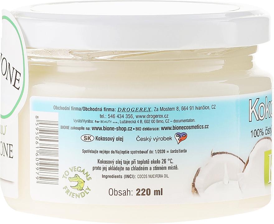 Regenerierendes Kokosöl für Gesicht und Körper - Bione Cosmetics Coconut Oil — Bild N2