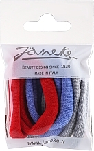 Haargummis rot, blau, grau 6 St. - Janeke — Bild N1