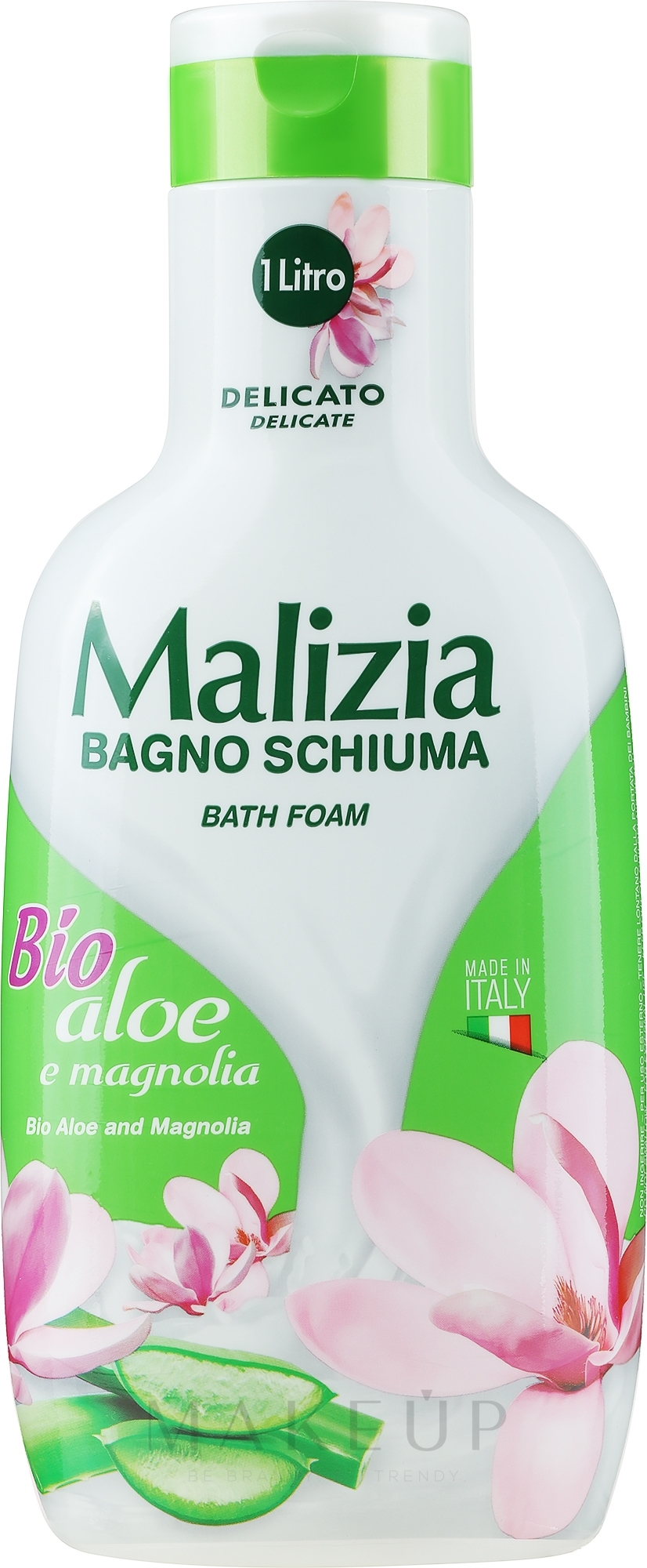 Badeschaum - Malizia Bath Foam Bio Aloe and Magnolia — Bild 1000 ml