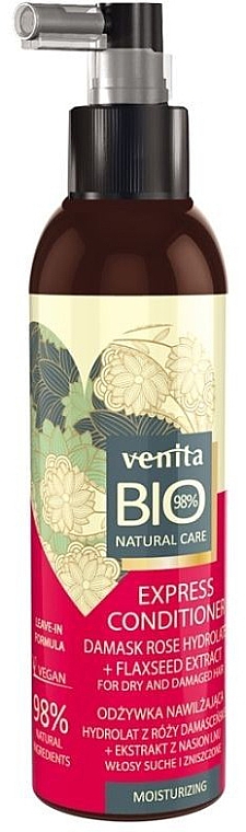 Express Conditioner für trockenes und strapaziertes Haar - Venita Bio Natural Damask Rose Hydrolate Express Conditioner