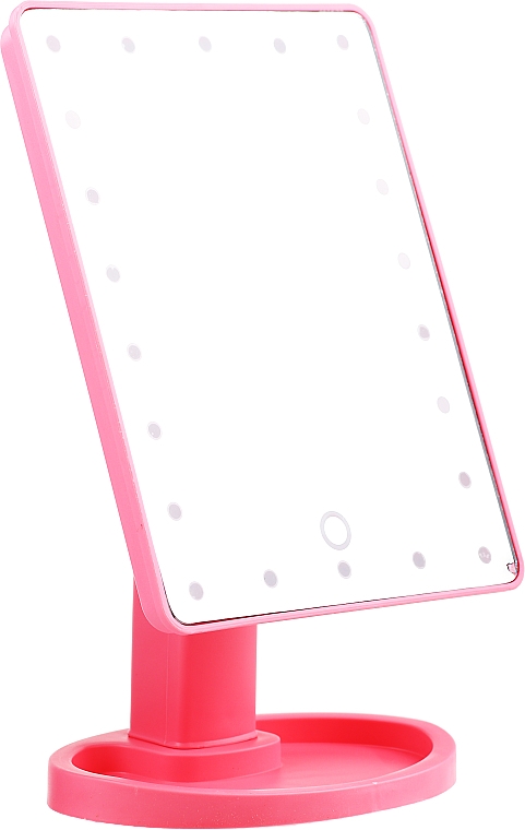 Großer Standspiegel mit LED-Beleuchtung rosa - Lewer — Bild N1