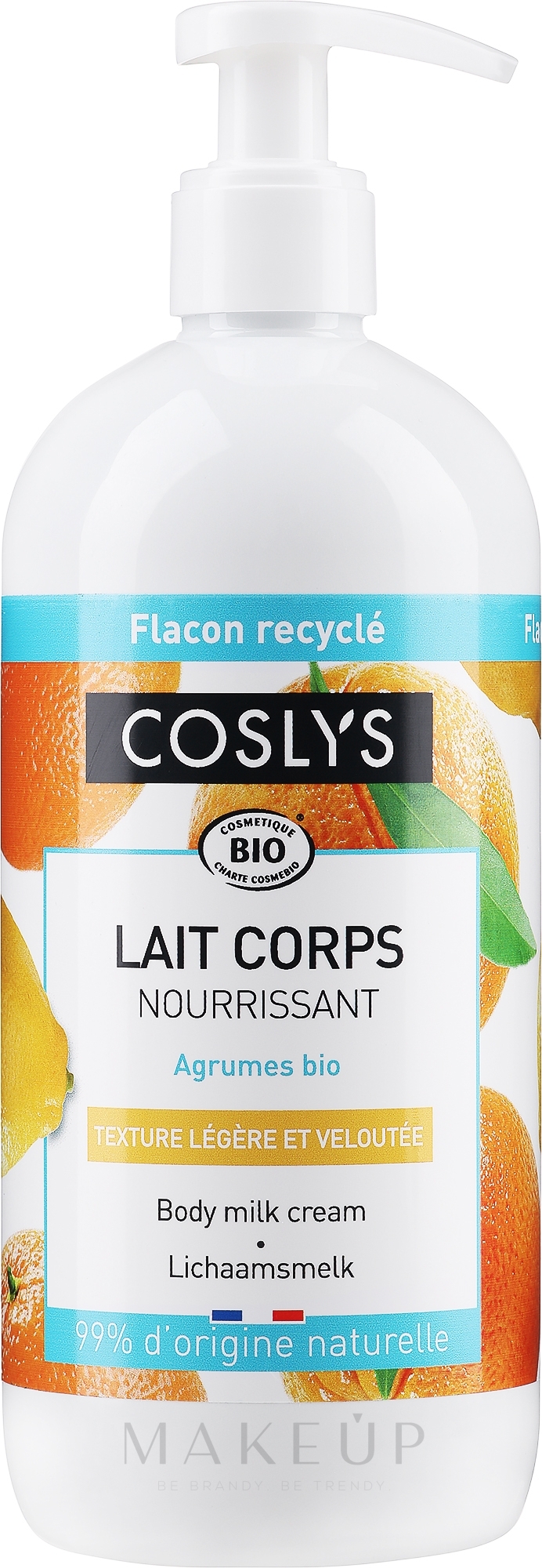 Körpermilch mit Bio-Zitrusfrüchten - Coslys Body Care Body Cream Milk — Bild 500 ml