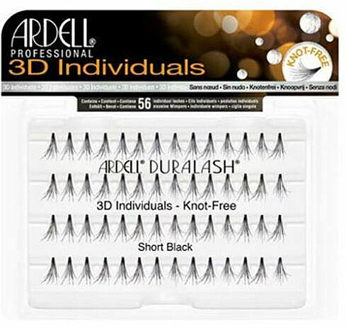 Wimpernbüschel-Set - Ardell Duralash 3D Individuals Short Black 75941 — Bild N1