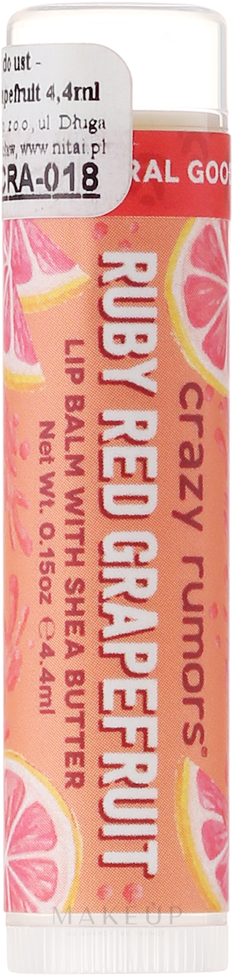 Lippenbalsam "Rubinrote Grapefruit" - Crazy Rumors Pink Grapefruit Juice Lip Balm — Bild 4.25 g