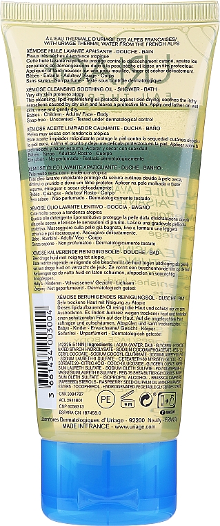 Hypoallergenes Körper- und Gesichtsöl für sehr trockene und atopische Haut - Uriage Xemose Cleansing Soothing Oil — Bild N3