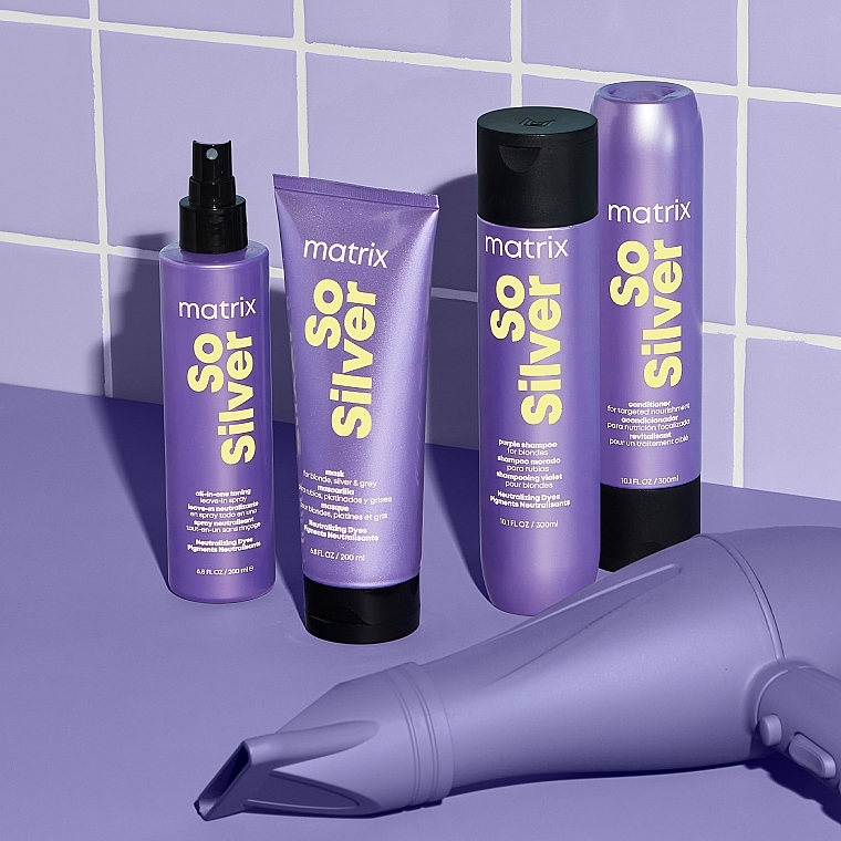 Shampoo zur Neutralisierung unerwünschter Gelb-Reflexe - Matrix Total Results Color Obsessed So Silver Shampoo — Bild N13