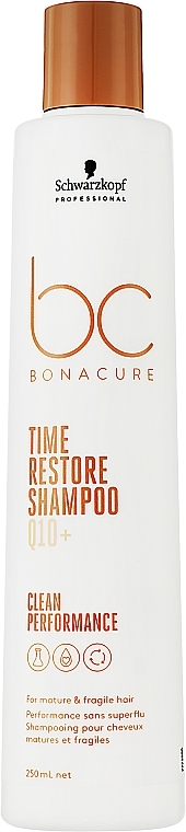 Reparierendes Shampoo für reifes und brüchiges Haar mit Coenzym Q10 - Schwarzkopf Professional Bonacure Time Restore Shampoo Q10+ — Bild N1