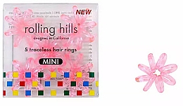 Düfte, Parfümerie und Kosmetik Spiral-Haargummis mini 5 St. transparent-rosa - Rolling Hills 5 Traceless Hair Rings Mini Transparent Pink