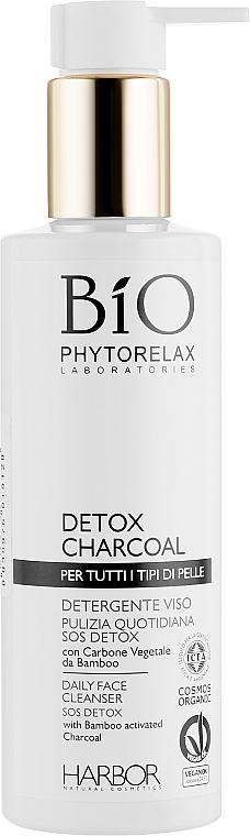 Gesichtsreinigungsgel mit Aktivkohle - Phytorelax Laboratories Bio Phytorelax Detox Charcoal Daily Face Cleanser Sos Detox — Bild N1