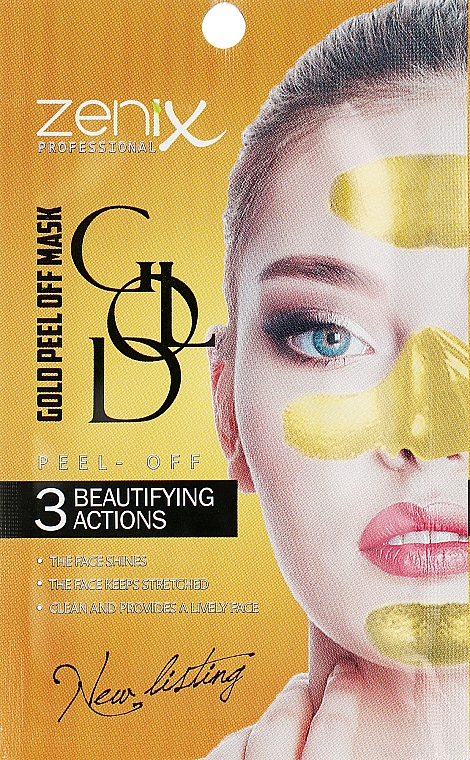 Goldene Peelingmaske für das Gesicht - Zenix Peel Off Mask Gold — Bild N1