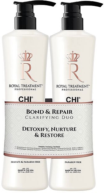 Set - Chi Royal Treatment Bond & Repair Clarifying Duo (shm/946ml+cond/946ml) — Bild N1