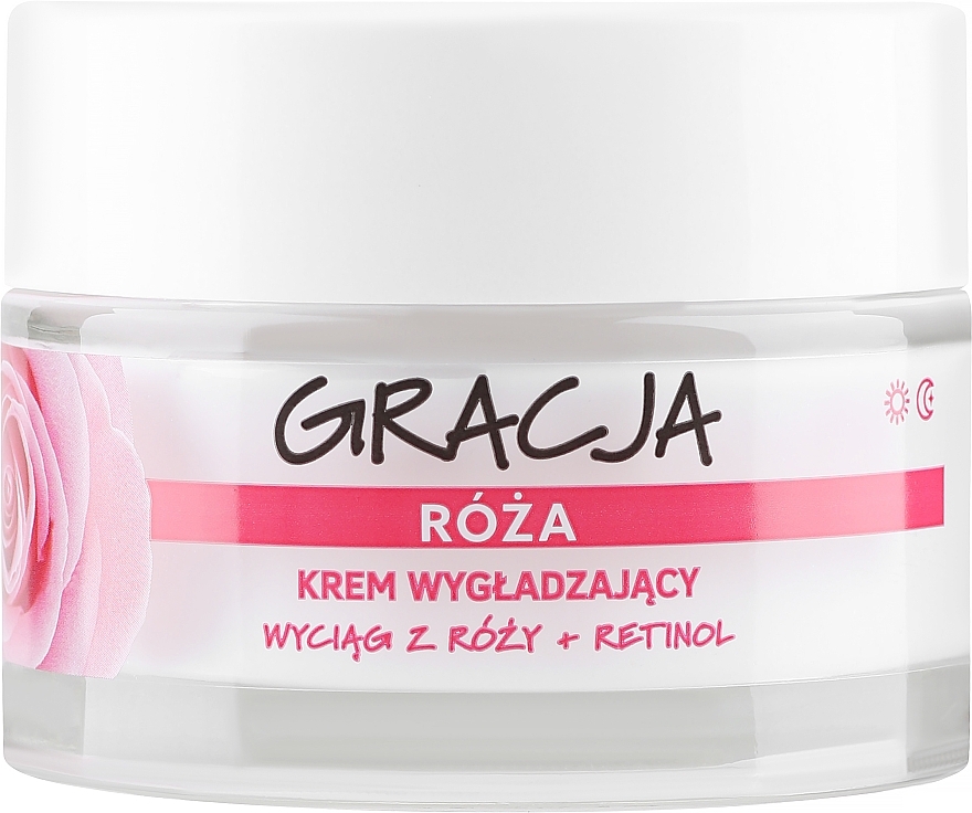 Glättende Gesichtscreme mit Rosenextrakt und Retinol für Tag und Nacht - Miraculum Gracja Rose Face Cream 