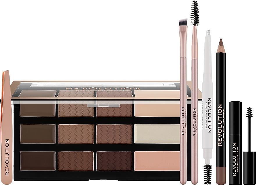 Set 8 St. - Makeup Revolution "The Everything" Brow Kit Gift Set  — Bild N2