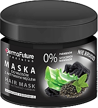 Düfte, Parfümerie und Kosmetik Pflegende und regenerierende Haarmaske mit Aktivkohle - DermoFuture Hair Mask With Activated Carbon