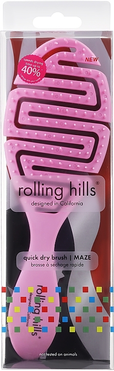 Bürste zum schnellen Trocknen der Haare rosa - Rolling Hills Quick Dry Brush Maze — Bild N1