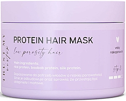Düfte, Parfümerie und Kosmetik Maske mit Proteinen für Haar mit niedriger Porosität - Trust My Sister Low Porosity Hair Protein Mask
