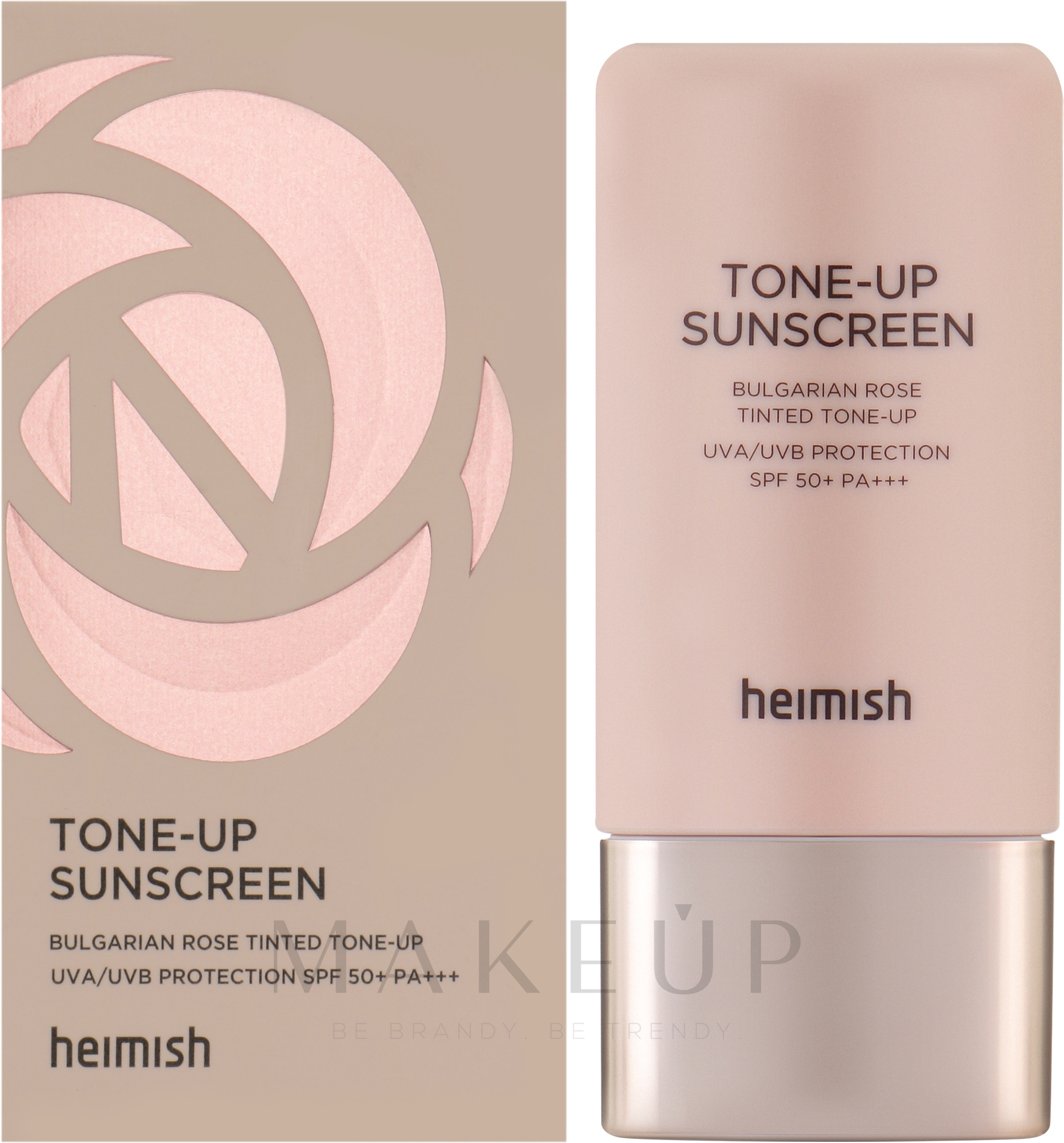 Getönter Gesichtsprimer mit Rosenextrakt - Heimish Bulgarian Rose Tone-up Sunscreen SPF50+ — Bild 30 ml
