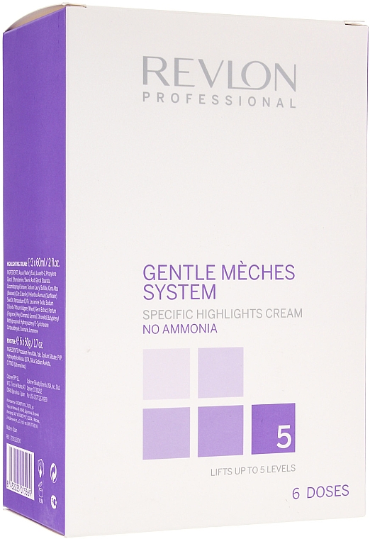 Set Strähnencreme ohne Ammoniak(3x60ml) + Booster(6x50g) - Revlon Professional Gentle Meches System — Bild N1