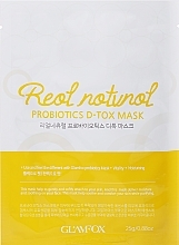 Düfte, Parfümerie und Kosmetik Probiotische Tuchmaske für dehydrierte Haut - Glamfox Probiotics D-Tox Mask