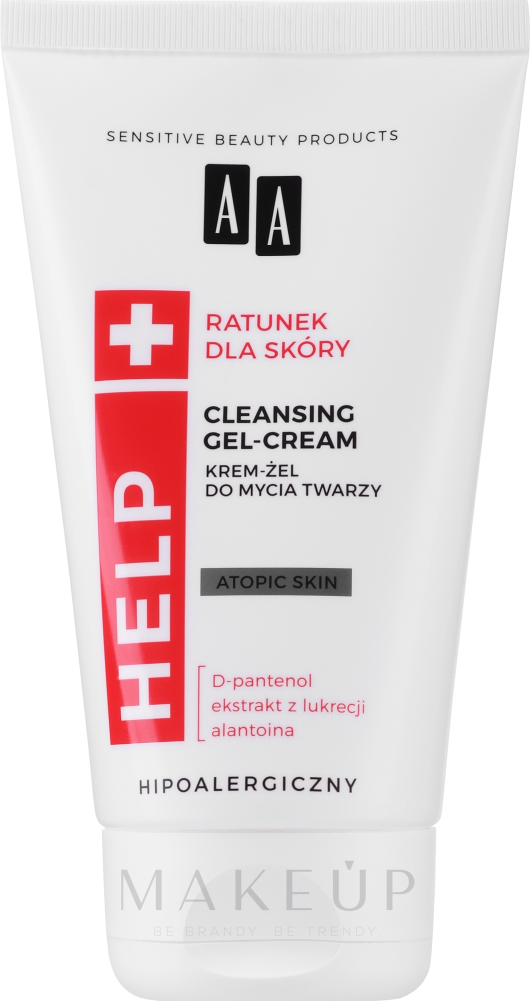 Reinigende Gesichtsgel-Creme mit D-Panthenol, Alantoine und Süßholz-Extrakt - AA Help Cleansing Gel-Cream Atopic Skin — Bild 150 ml