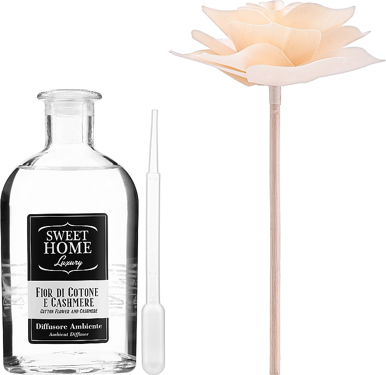 Aroma-Diffusor mit Duftblume Baumwolle und Kaschmir - Sweet Home Collection Luxury Profumatore Ambiente Con Fiore Fiore Di Cotone e Cashmere — Bild N2