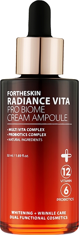 Gesichtsserumcreme mit Lifting-Effekt - Fortheskin Radiance Vita Pro Biome Cream Ampoule — Bild N1