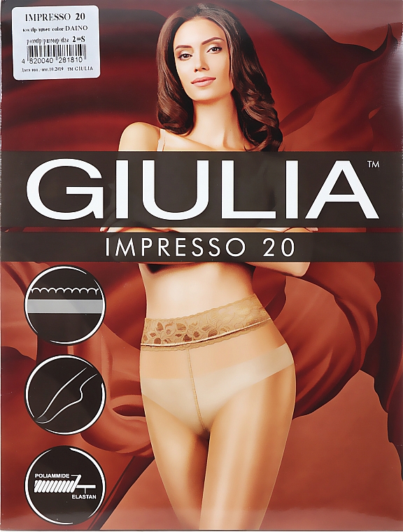 Strumpfhose mit Spitzenbund auf Silikon Impresso 20 Den daino - Giulia — Bild N1