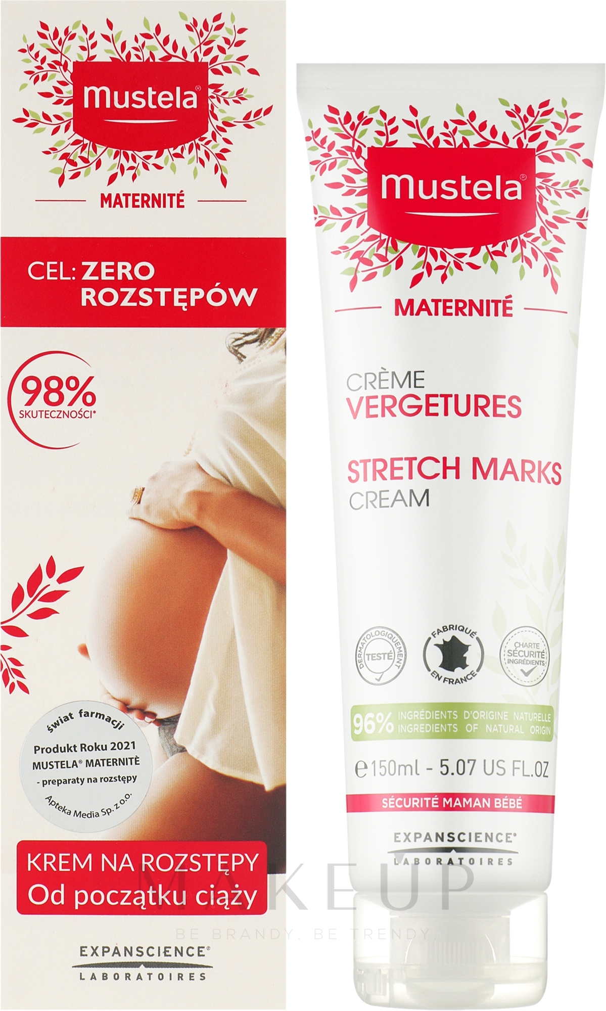 Creme gegen Schwangerschaftsstreifen - Mustela Maternity Stretch Marks Cream Active 3in1 — Bild 150 ml